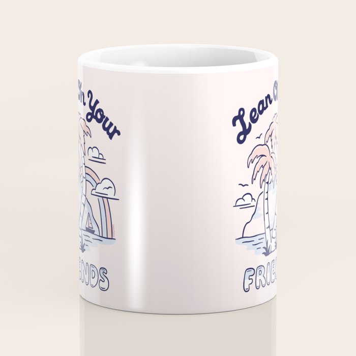 LEAN ON YOUR FRIENDS (BLUE/PINK) Coffee Mug Gallery Image 4
