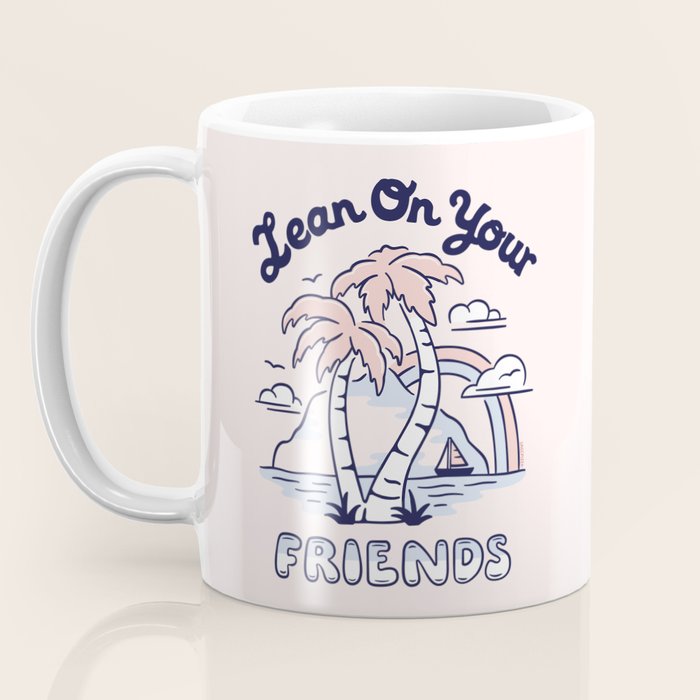 LEAN ON YOUR FRIENDS (BLUE/PINK) Coffee Mug Gallery Image 3
