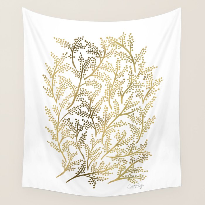 Gold Branches Wall Tapestry Gallery Image 4