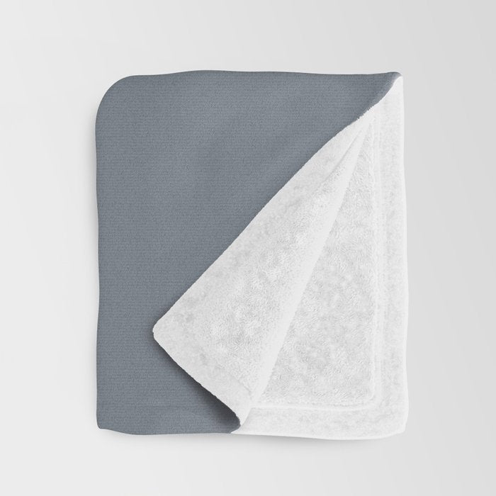 Cool Tone Grey II Solid Color Throw Blanket Gallery Image 3