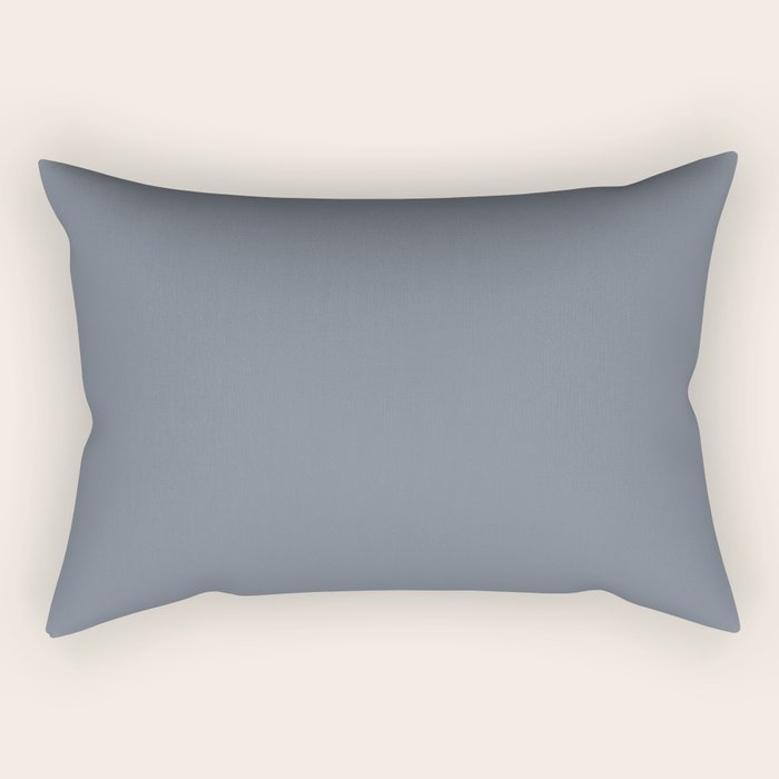 Cool Tone Grey II Solid Color Rectangular Pillow Gallery Image 1