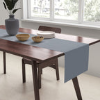 Cool Tone Grey II Solid Color Table Runner Gallery Image 2