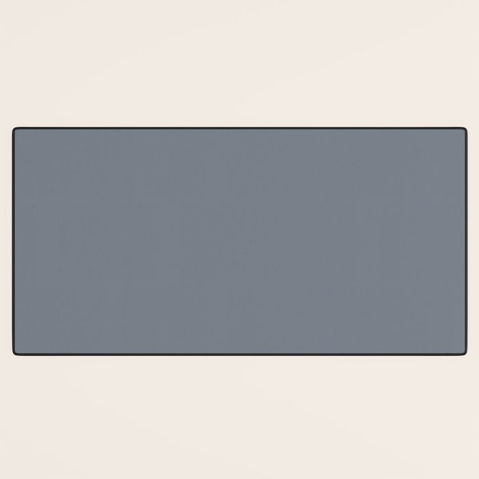 Cool Tone Grey II Solid Color Desk Mat Gallery Image 3