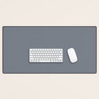 Cool Tone Grey II Solid Color Desk Mat Gallery Image 1