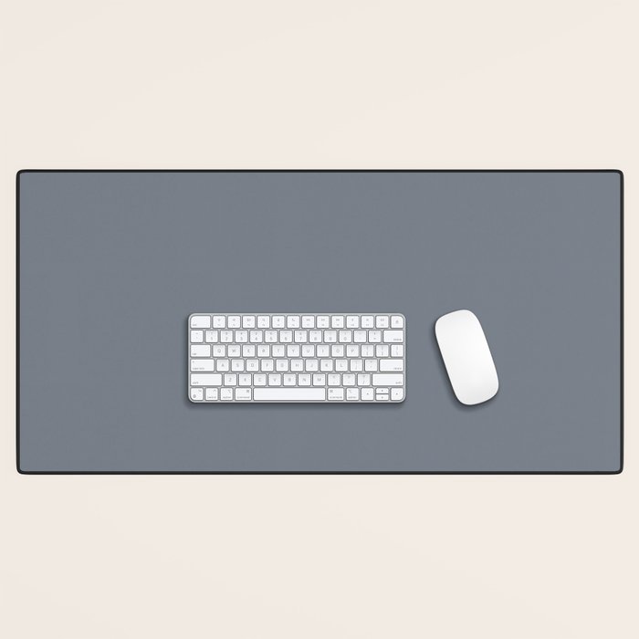 Cool Tone Grey II Solid Color Desk Mat Gallery Image 1