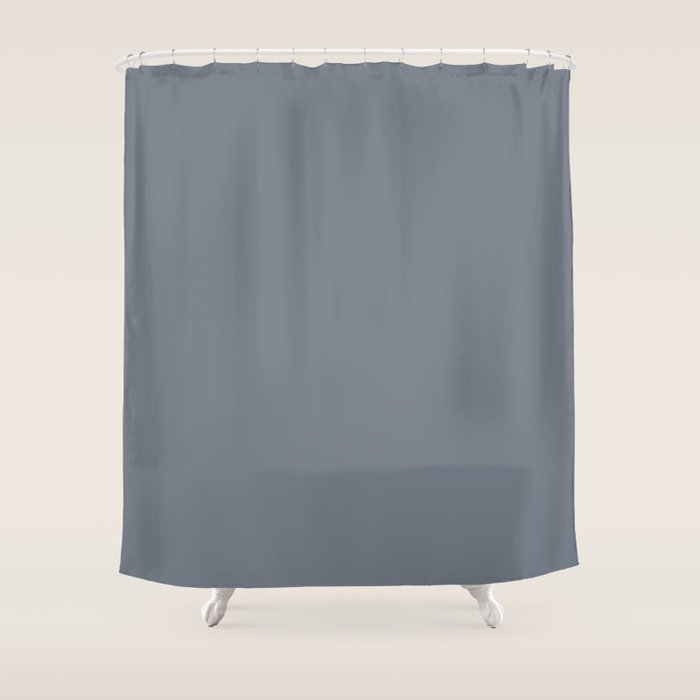 Cool Tone Grey II Solid Color Shower Curtain Gallery Image 1