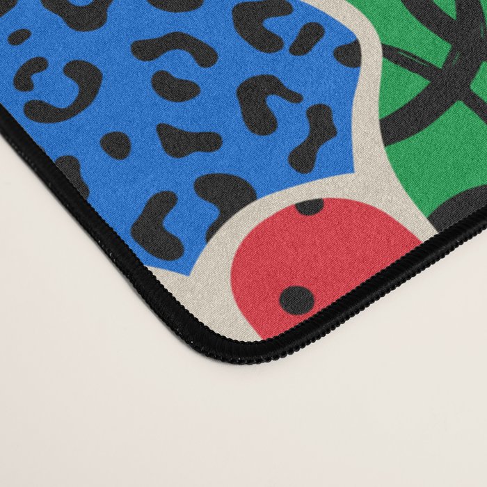 Colorful diverse people crowd art pattern Desk Mat Gallery Image 4