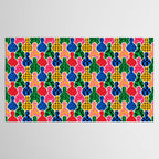 Colorful diverse people crowd art pattern Tablecloth Gallery Image 2