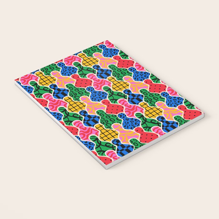 Colorful diverse people crowd art pattern Notebook Gallery Image 3