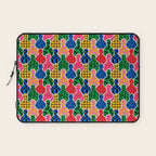 Colorful diverse people crowd art pattern Laptop Sleeve Gallery Image 1