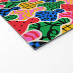 Colorful diverse people crowd art pattern Welcome Mat Gallery Image 2