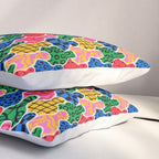 Colorful diverse people crowd art pattern Pillow Sham Gallery Image 3