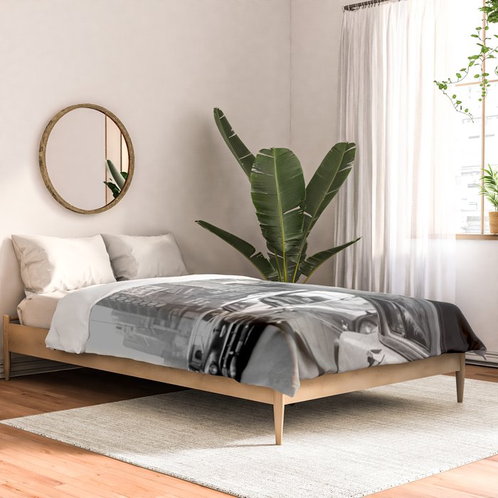 Llama Riding In Taxi Comforter Gallery Image 2