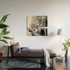 Llama Riding In Taxi Wood Wall Art Gallery Image 2