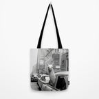 Llama Riding In Taxi Tote Bag Gallery Image 2