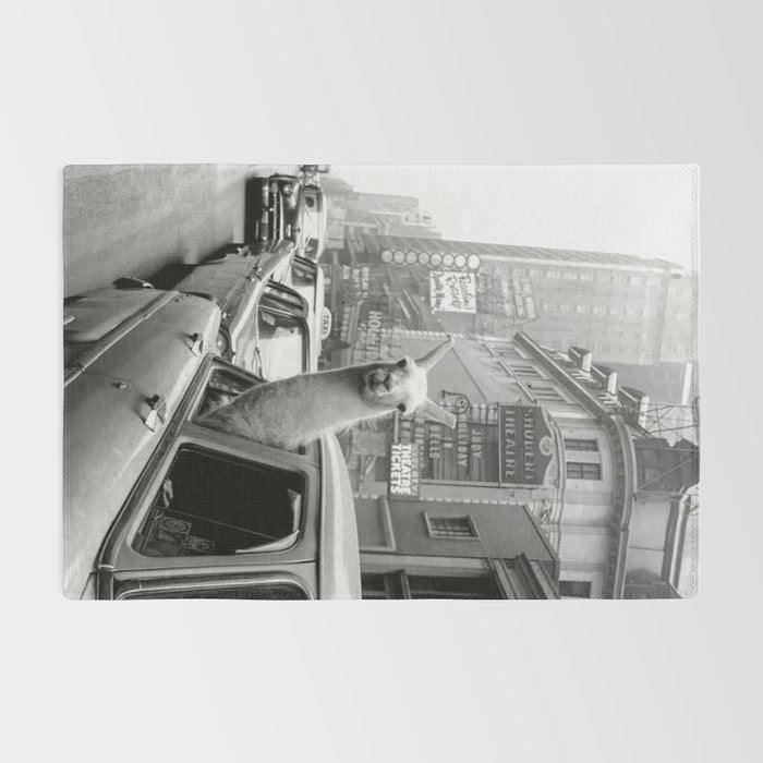 Llama Riding In Taxi Rug Gallery Image 2