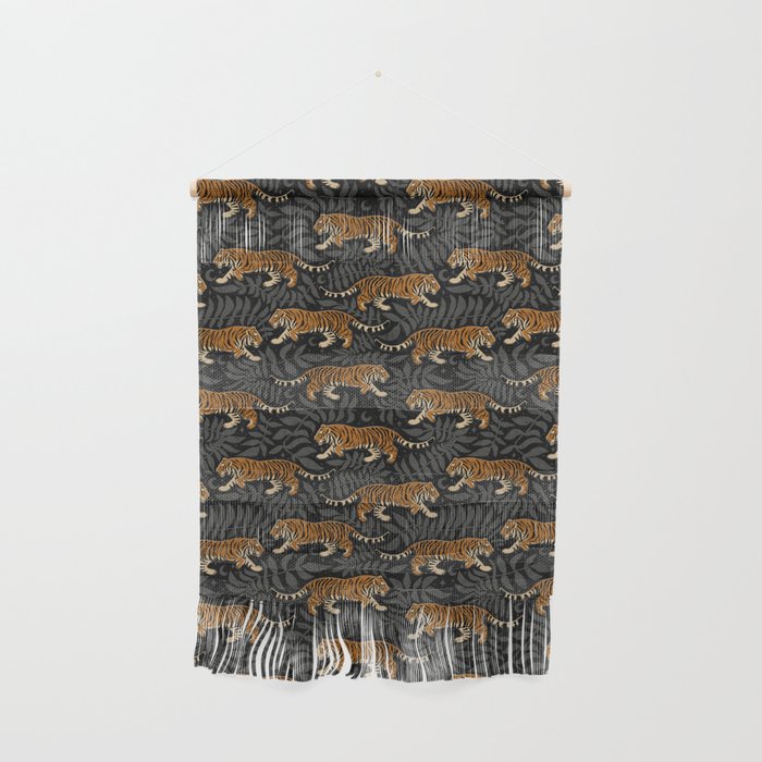Tigers - black and charcoal  Wall Hanging Gallery Image 1