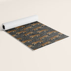 Tigers - black and charcoal  Yoga Mat Gallery Image 2