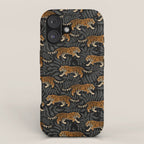 Tigers - black and charcoal  iPhone Case Gallery Image 1