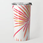 Tropical Fan Palm - Pink Palette Travel Mug Gallery Image 2