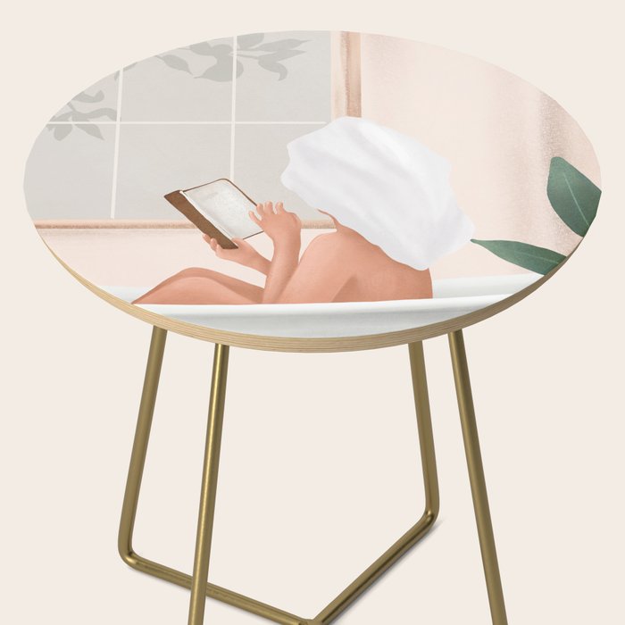 Reading Girl in Bathtub Side Table Gallery Image 2