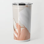 Reading Girl in Bathtub Travel Mug Gallery Image 1