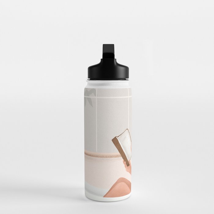 Reading Girl in Bathtub Water Bottle Gallery Image 3