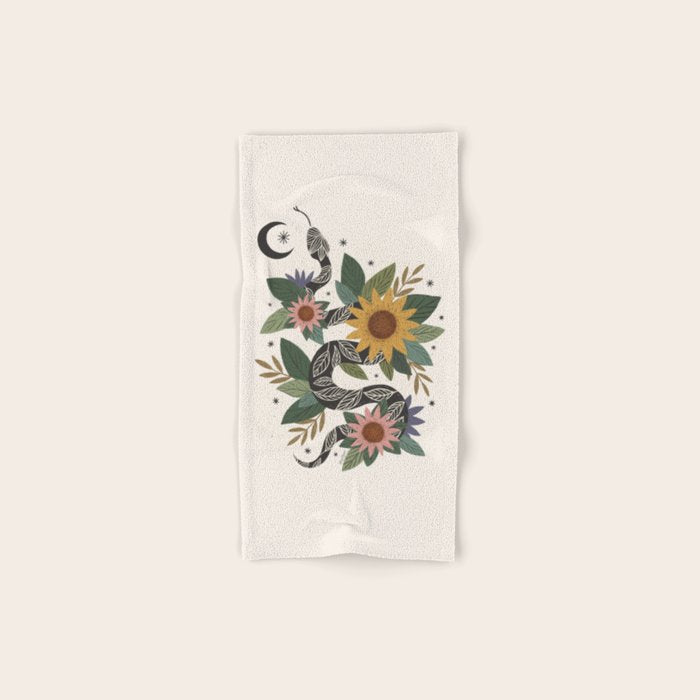 Year of the Snake 2025 - Cream Bath Towel Gallery Image 1