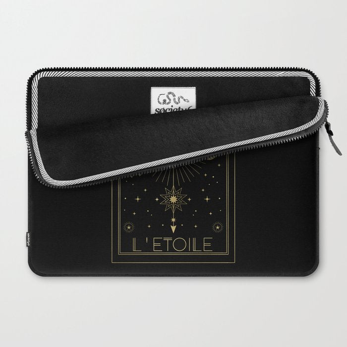 L'Etoile or The Star Tarot Gold Laptop Sleeve Gallery Image 2