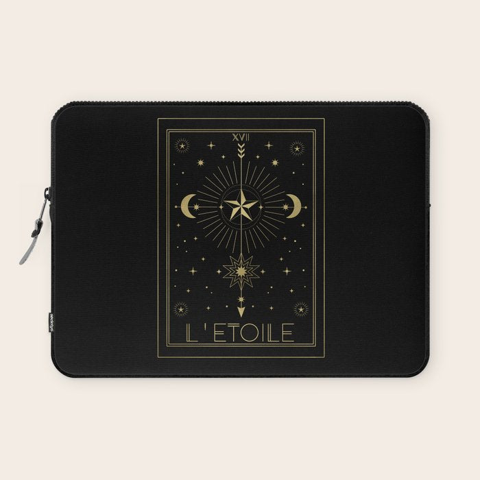 L'Etoile or The Star Tarot Gold Laptop Sleeve Gallery Image 1