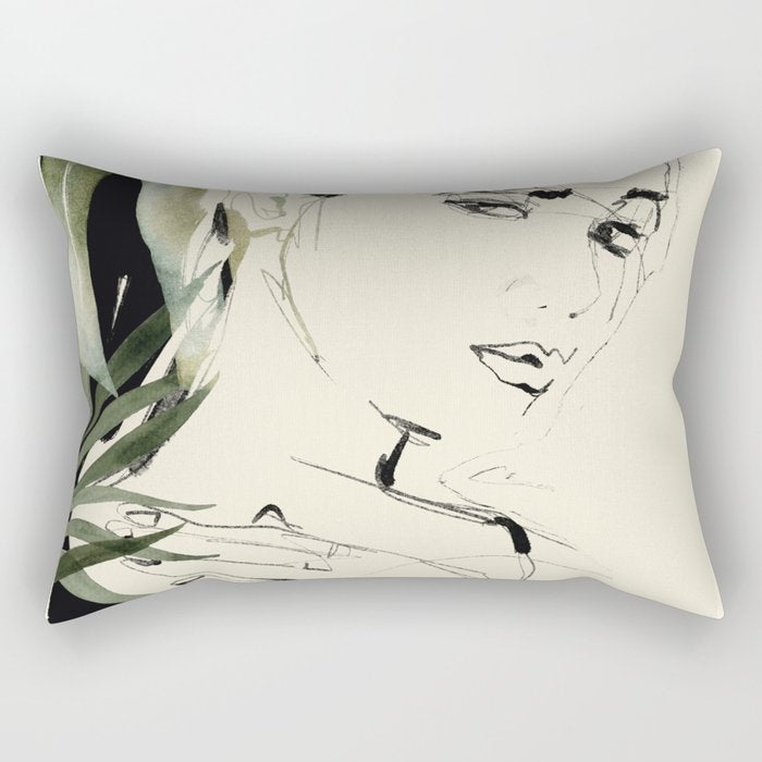 Girl Portrait 4 Rectangular Pillow Gallery Image 1