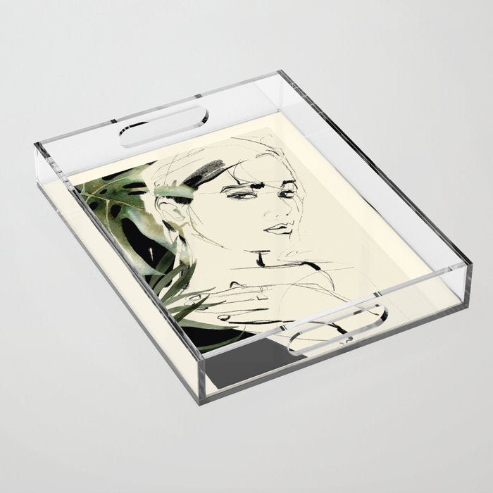 Girl Portrait 4 Acrylic Tray Gallery Image 1