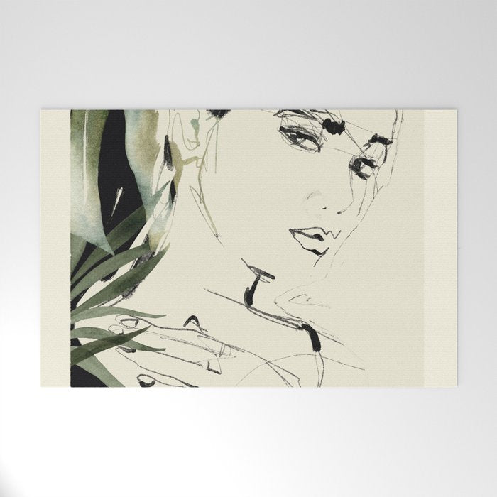 Girl Portrait 4 Welcome Mat Gallery Image 1