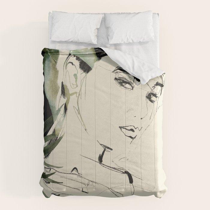Girl Portrait 4 Comforter Gallery Image 1