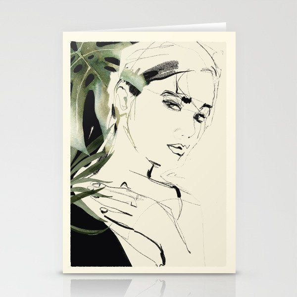 Girl Portrait 4 Stationery Card Gallery Image 2