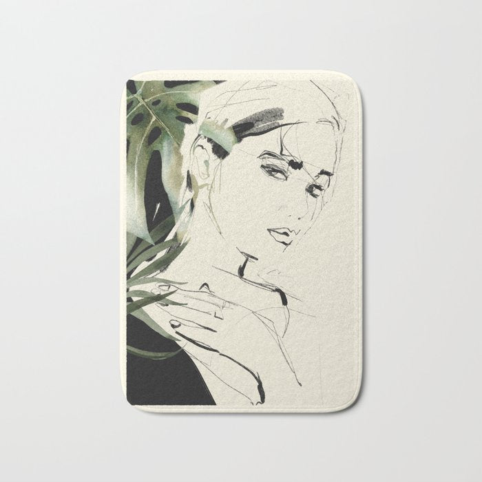 Girl Portrait 4 Bath Mat Gallery Image 1