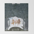 the winter bunny Throw Blanket Gallery Image 2