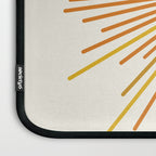 Sunburst Mid Century Modern Sun in Orange and Mustard on Light Cream Laptop Sleeve Gallery Image 3