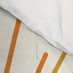 Sunburst Mid Century Modern Sun in Orange and Mustard on Light Cream Comforter Gallery Image 4