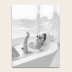 How to live, die, & stay cool in L.A. - Young woman in sunglasses taking a bath black and white photograph - photography - photographs Notebook Gallery Image 4