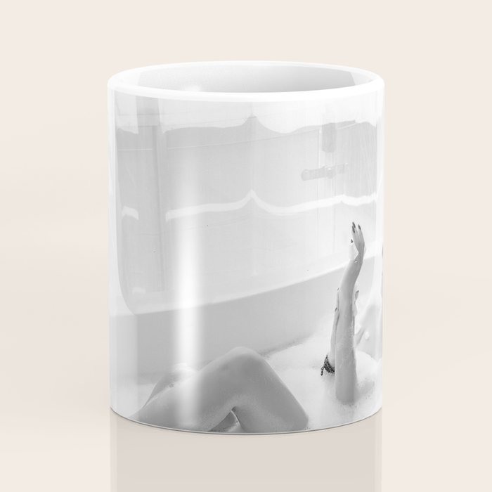 How to live, die, & stay cool in L.A. - Young woman in sunglasses taking a bath black and white photograph - photography - photographs Coffee Mug Gallery Image 4