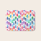 Rainbow Watercolor Popsicles Ice Cream Cones Bath Mat Gallery Image 1