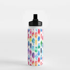 Rainbow Watercolor Popsicles Ice Cream Cones Water Bottle Gallery Image 2