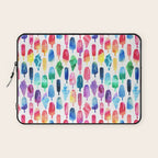 Rainbow Watercolor Popsicles Ice Cream Cones Laptop Sleeve Gallery Image 1
