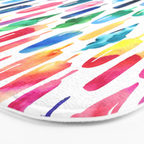 Rainbow Watercolor Popsicles Ice Cream Cones Bath Mat Gallery Image 3