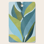 Abstract Maximal Flora in French Blue and Olive Cutting Board Gallery Image 1