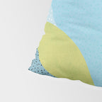 Abstract Maximal Flora in French Blue and Olive Pillow Sham Gallery Image 4