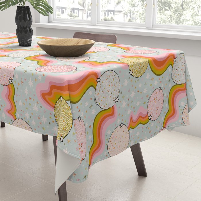 Disco Ball Print Tablecloth Gallery Image 3