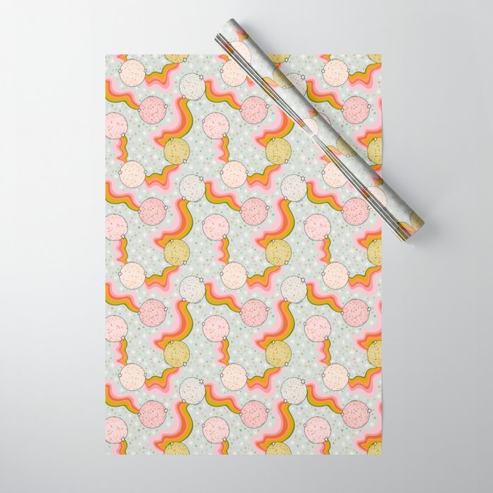 Disco Ball Print Wrapping Paper Gallery Image 1