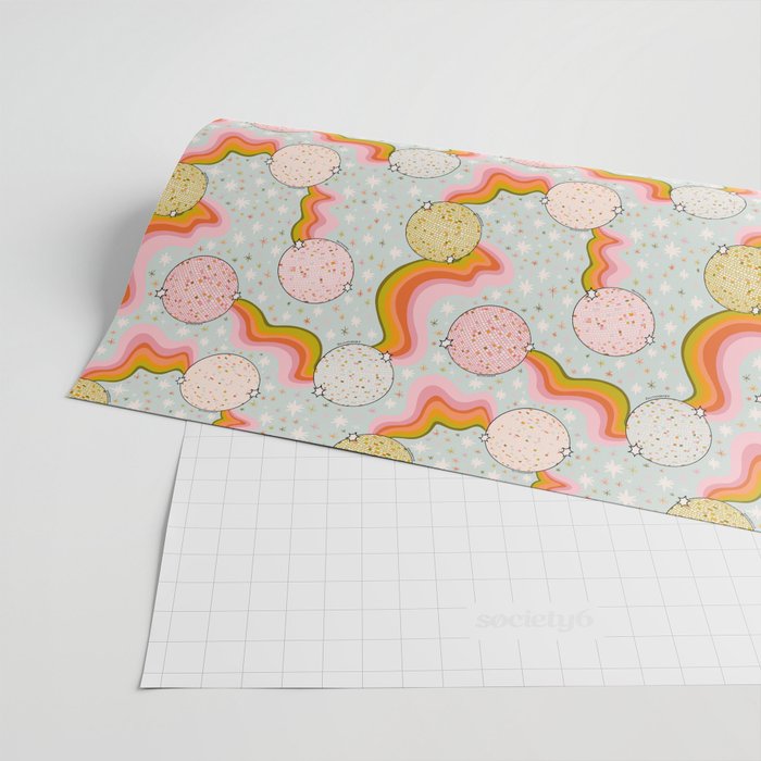 Disco Ball Print Wrapping Paper Gallery Image 2
